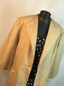 side image for Blazer palha alongado c/recortes - 1
