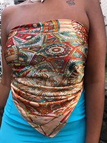 side image for Lenço estampado 100% poliéster  - 2