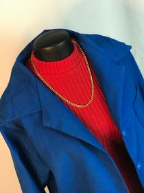 side image for Blazer alongado azul royal - 2