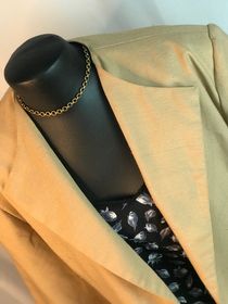 side image for Blazer palha alongado c/recortes - 2