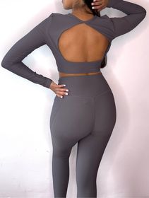 side image for Set ML y legging gris  - 1