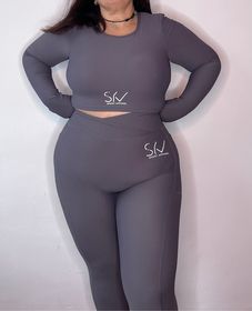 side image for Set ML y legging gris  - 2