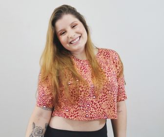 side image for T-shirt curtinha Pink - 2