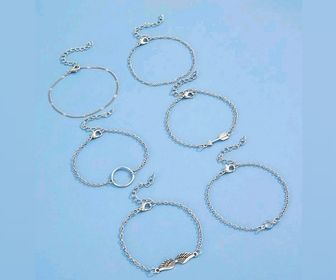 side image for Asa e Flecha Decor Pulseiras Prateadas - 1