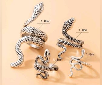 side image for Anéis com Design de Cobra - 2