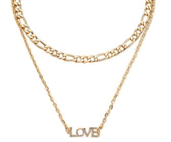 side image for fashion jewelry double layer necklace - 1
