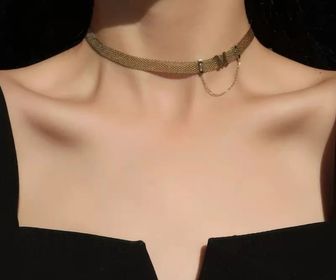 side image for Stainless Steel Gold Color Multi-layer Geometric Necklaces For Women 2021 New Fashion Party Jewelry collares - 4