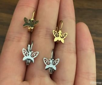 side image for Bohemian Fashion Earrings Women Jewelry Geometric Animal Stainless Steel Stud Earrings Best Gift for Girl Kid pendientes - 1