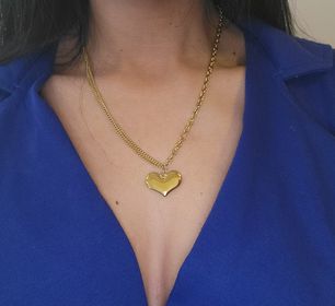side image for Stainless Steel Gold Color Multi-layer Geometric Necklaces For Women 2021 New Fashion Party Jewelry collares - 1