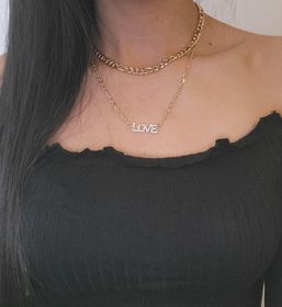 side image for fashion jewelry double layer necklace - 2