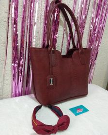side image for Bolso tipo cartera rojo vino - 1
