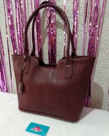 side image for Bolso tipo cartera rojo vino - 2