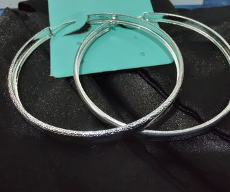 side image for Brinco argola folheado prata 925 - 1