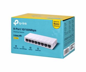 side image for Hub Switch TP-Link LS1008 10/100Mbps 8 Portas - Branco - 2