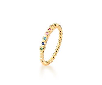 side image for Anel multicolor bolinhas  - 1