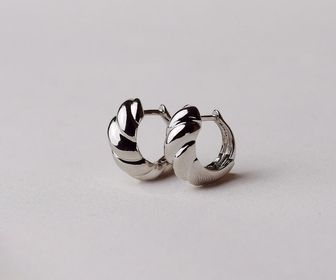 side image for Argola click croissant ródio P - 1