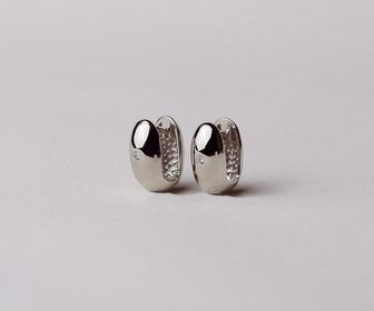 side image for Argola click oval ródio P - 1