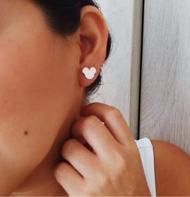 side image for Aretes de Plata Mod. Micky  - 1