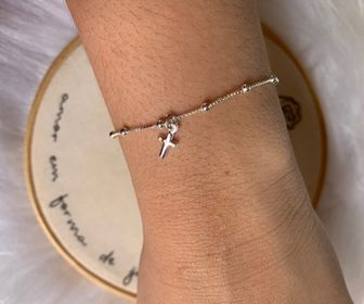 side image for Pulseira de bolinhas + crucifixo ✝️ - 1