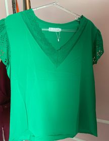 side image for Blusa Verde GG Laranja P - 1