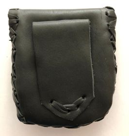 side image for Monedero unisex 100% hecho a mano color negro - 3