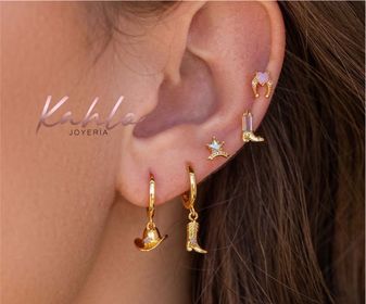 side image for Aretes CowGirl Botas y sombrero  - 1