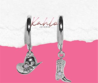 side image for Aretes CowGirl Botas y sombrero  - 2