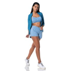 side image for SHORT  LARULP DETROIT SIDE DETAIL FISHNET - CIGARRETE (AZUL) - 4
