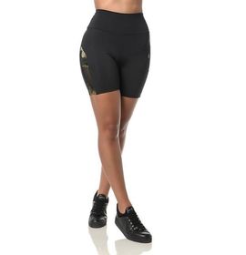 side image for SHORT LARULP COM DETALHE NA LATERAL - PRETO/CAMUFLADO/TULE - 2