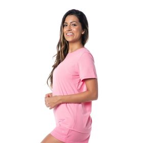 side image for CAMISETA LARULP DAMME SLEEVE SILK - ROSA FLOR - 3
