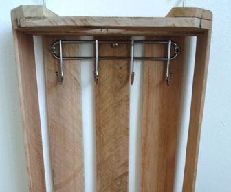 side image for Porta utensílios de cozinha em madeira reutilizada. - 1