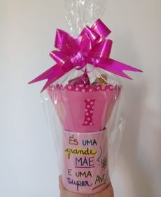 side image for Caneca com cone recheada de chocolates - 1