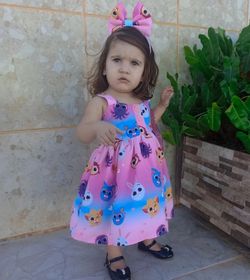 side image for Vestido bolofofo 1/2/4 ano  - 1