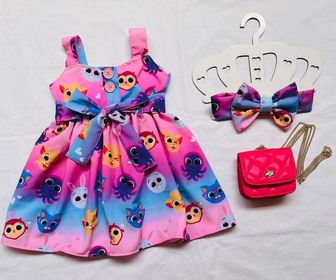 side image for Vestido bolofofo 1/2/4 ano  - 2