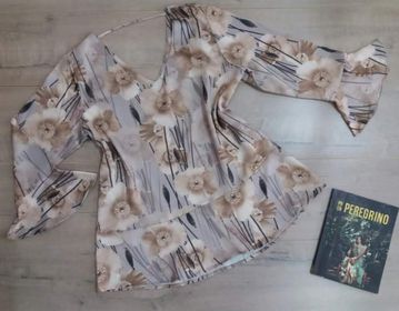 side image for BLUSA DECOTE V BEGE PEREGRINO - 1