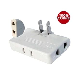side image for Adaptador Enchufe Triple Giratorio - 1