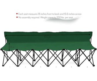 side image for Portable 6-seater Folding Bench - 1