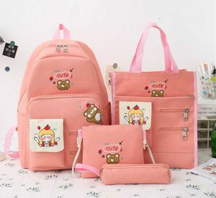 side image for Mochilas Aesthetic 4 en 1 de osito kawaii  - 1