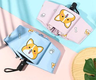 side image for Sombrilla Kawaii Perrito corgi - 1
