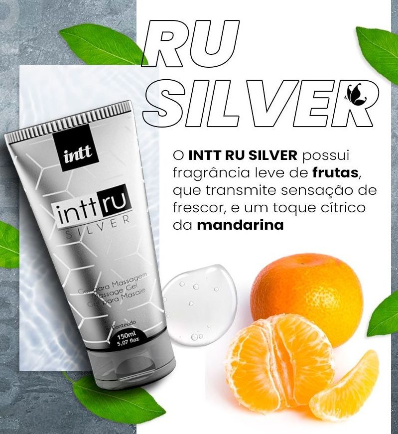 Intt Ru Silver 200ml gel ultra deslizante para massagem nuru