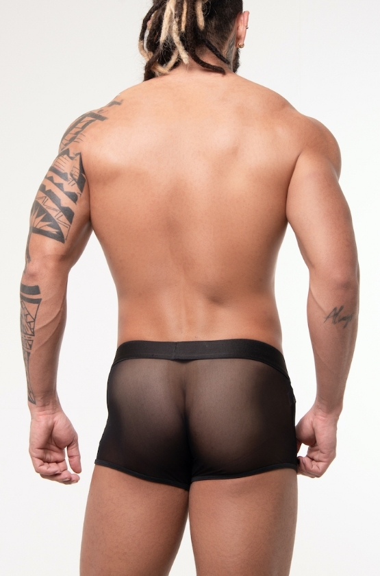 Cueca boxer tule preto