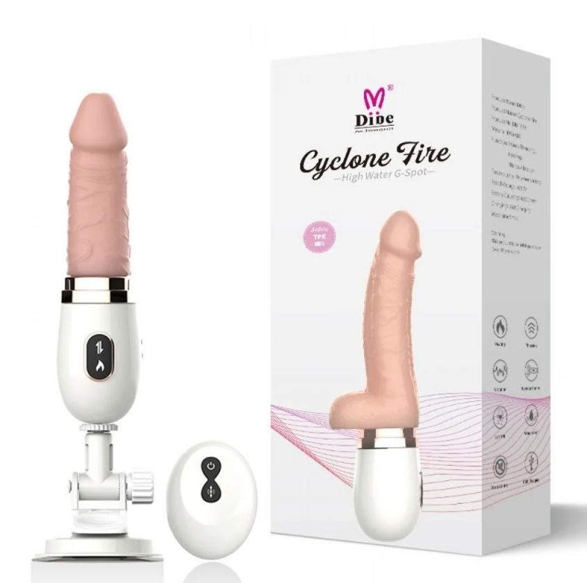 Pênis com vibro e rotação - Mini Sex Machine Cyclone Fire II Dibe