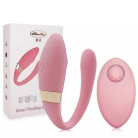 Vibrador de casal recarregável com controle remoto rosa