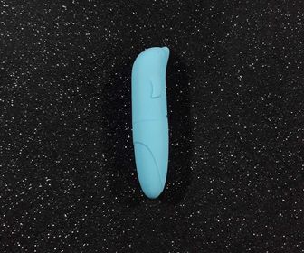 Vibrador Golfinho Ponto G Azul claro (cor na imagem pode sofrer alteração de saturação)