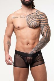 Cueca boxer tule preto