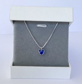 side image for Colar coração azul - 1