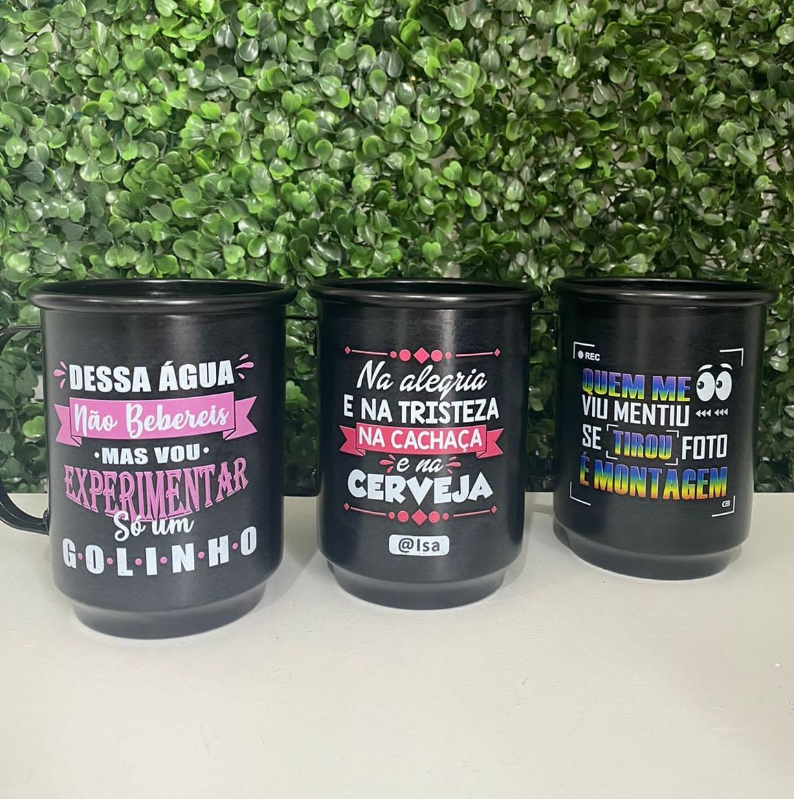 Caneca de Alumínio Preto Fosco 600ml