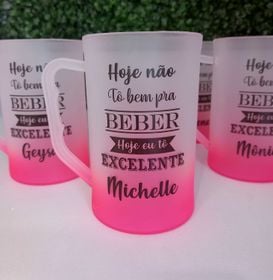 Caneca de Choop 500ml Degradê Rosa