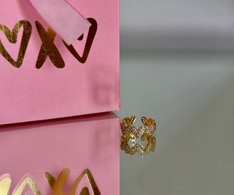 side image for Anillo ajustable corazones  - 1