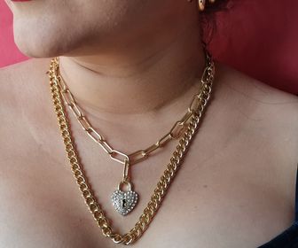 side image for Cadena doble con candado - 1